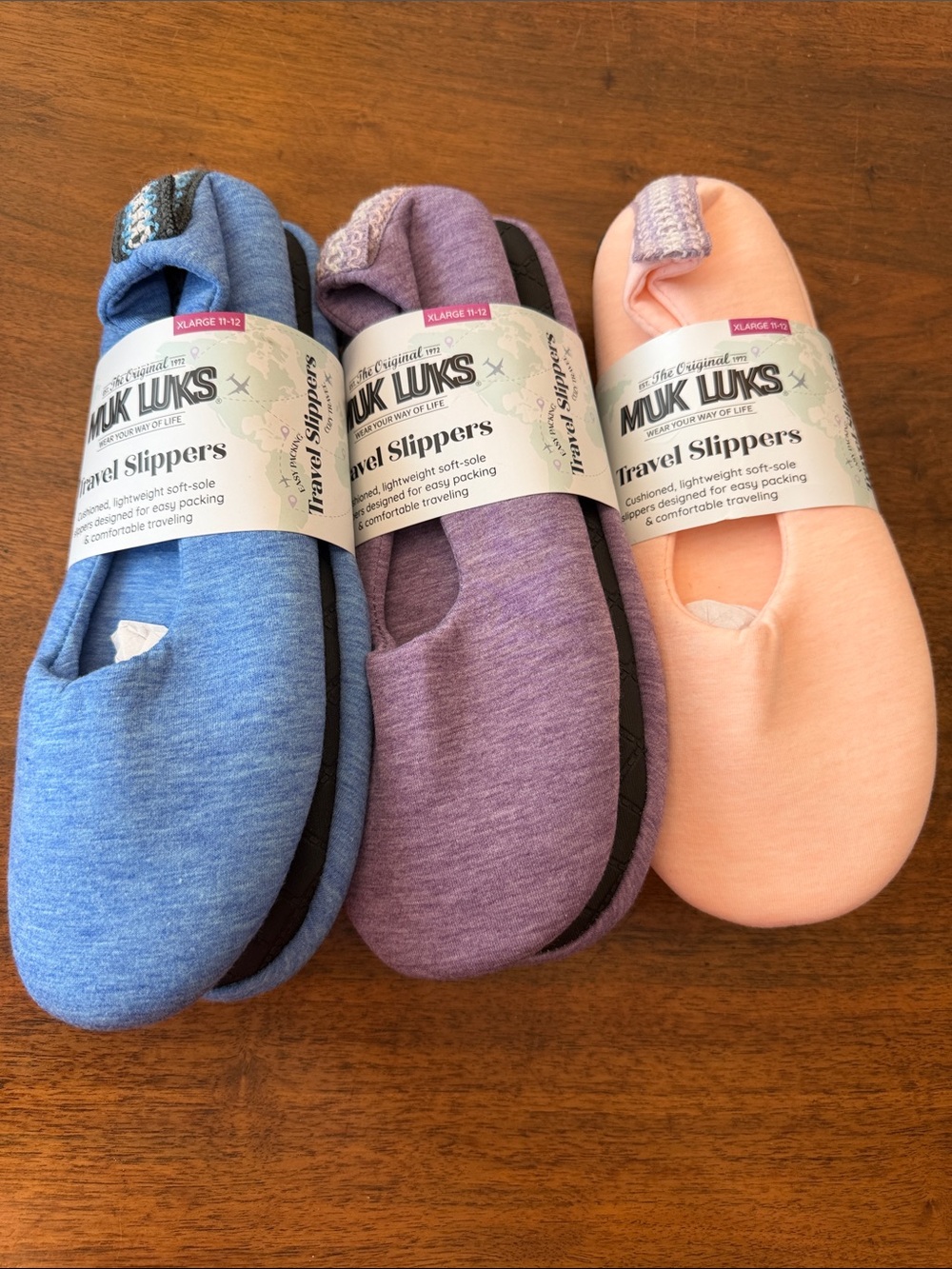 MUK LUKS Travel Slippers NEW Bundle XL